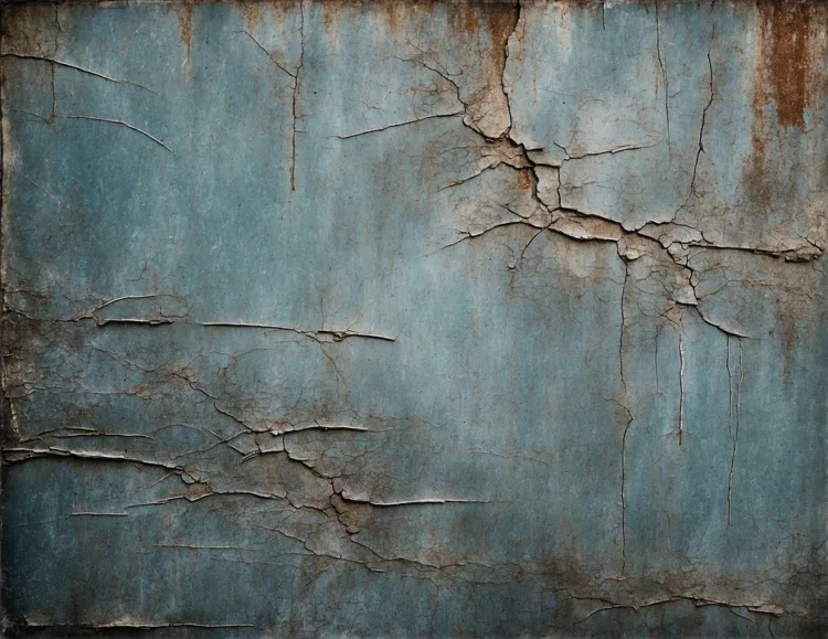 odpadające resztki z muru