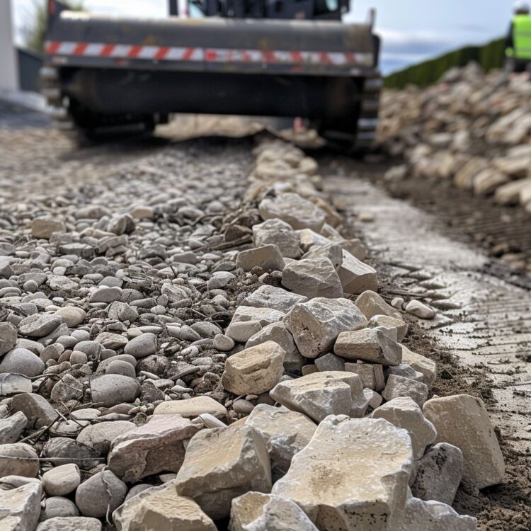 zagęszczanie podbudowy pod drogę dojazdową