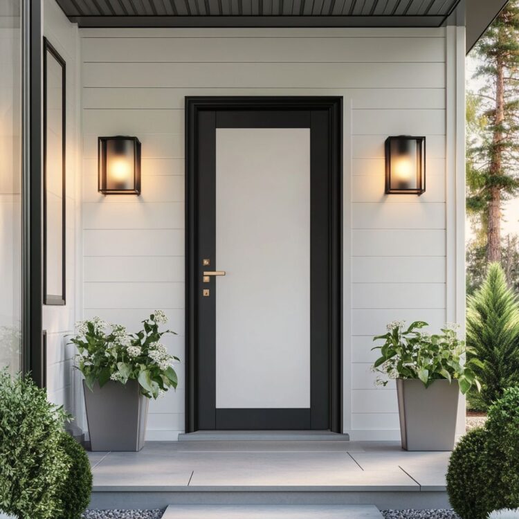 kinkiety na elewacji z tworzywa