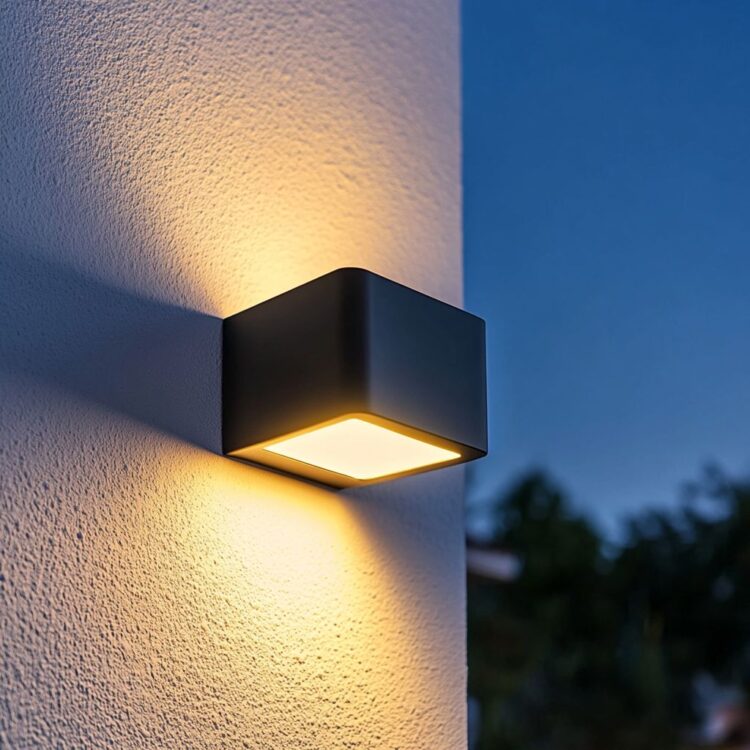 lampa na elewacji typu baranek