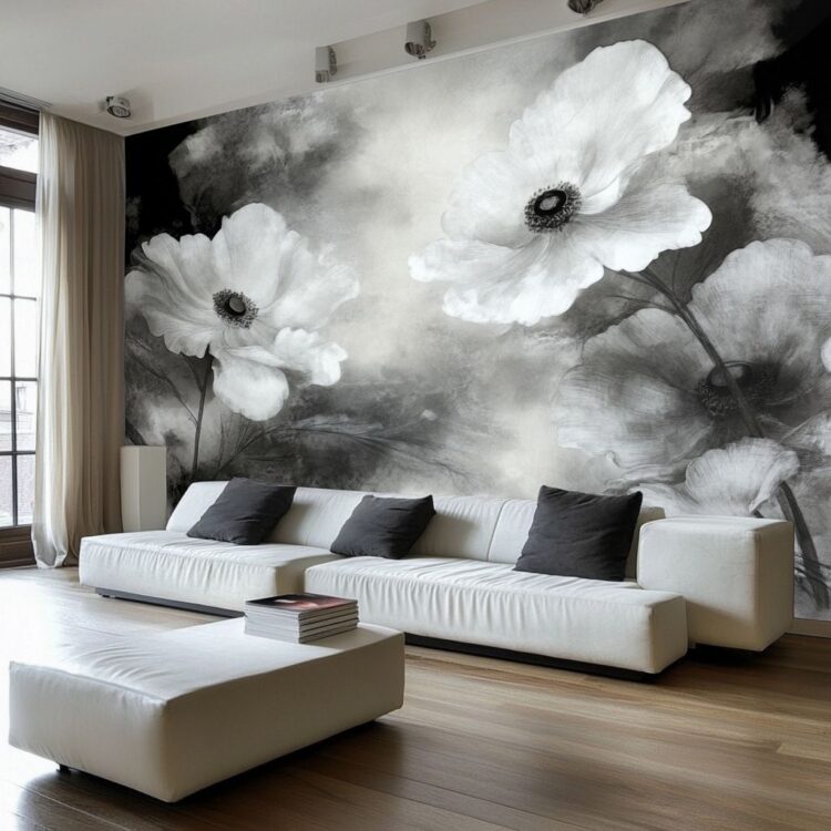 nowoczesna tapeta, która nie wymagała smarowania klejem