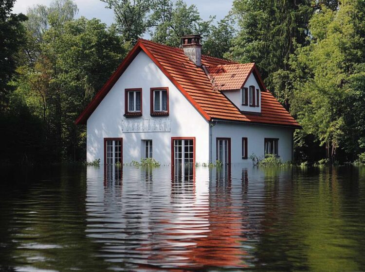dom zalany podczas powodzi