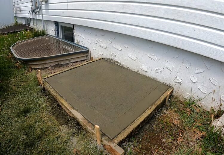 prosty fundament pod pompę ciepła