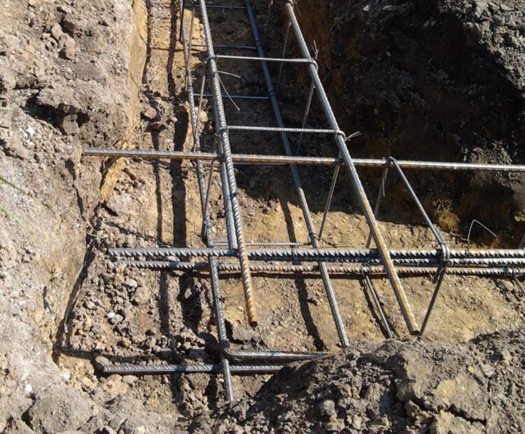 zbrojenie związane drutem wiązałkowym